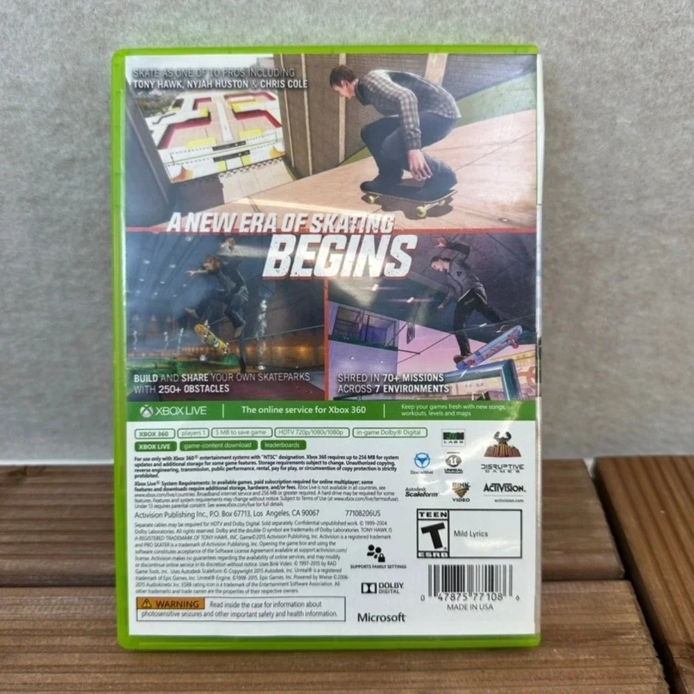 Tony Hawks Pro Skater 5 Xbox 360 Complete Disc Case Manual